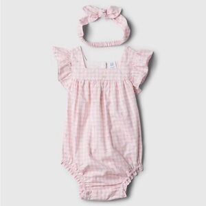 babyGap Gingham Bubble Shorty One-Piece - 12-18M